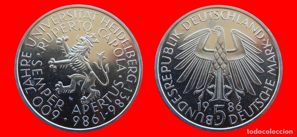 Monedas antiguas de Europa: 5 MARCOS 1986-D SIN CIRCULAR BRD ALEMANIA-9454SC