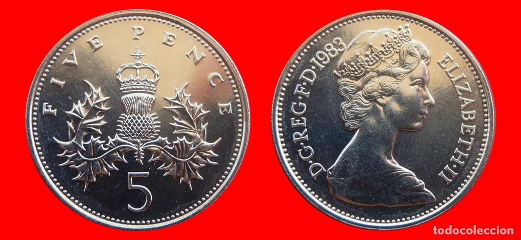 Monedas antiguas de Europa: 5 PENIQUES PENCE 1983 SIN CIRCULAR PROCEDENTE DE BISTER INGLATERRA REINO UNIDO-9460SC