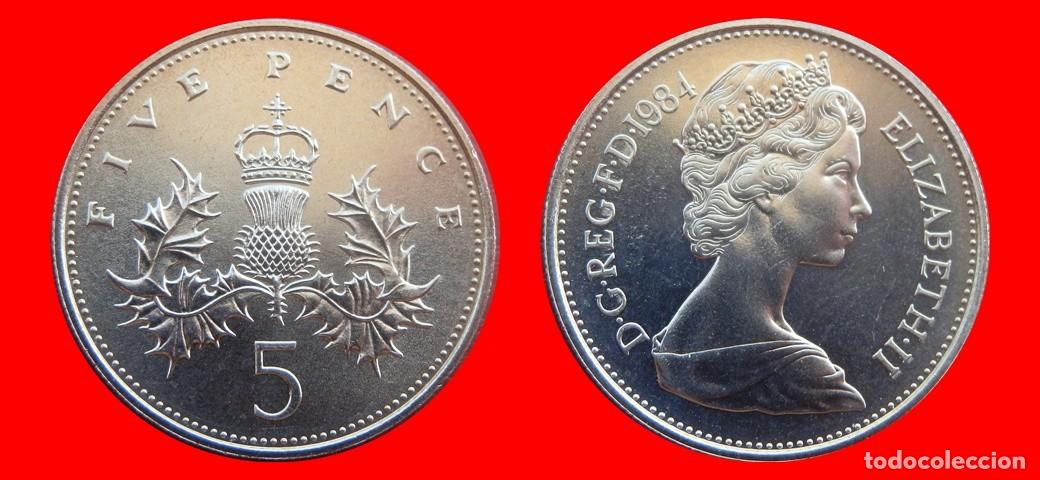 Monedas antiguas de Europa: 5 PENIQUES PENCE 1984 SIN CIRCULAR PROCEDENTE DE BISTER INGLATERRA REINO UNIDO-9461SC