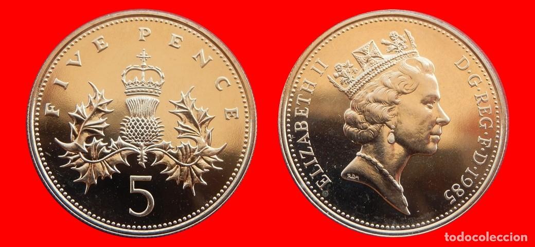 Monedas antiguas de Europa: 5 PENIQUES PENCE 1985 SIN CIRCULAR PROCEDENTE DE BISTER INGLATERRA REINO UNIDO-9462SC