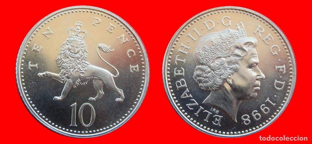 Monedas antiguas de Europa: 10 PENIQUES PENCE 1998 SIN CIRCULAR PROCEDENTE DE BISTER INGLATERRA REINO UNIDO-9466SC