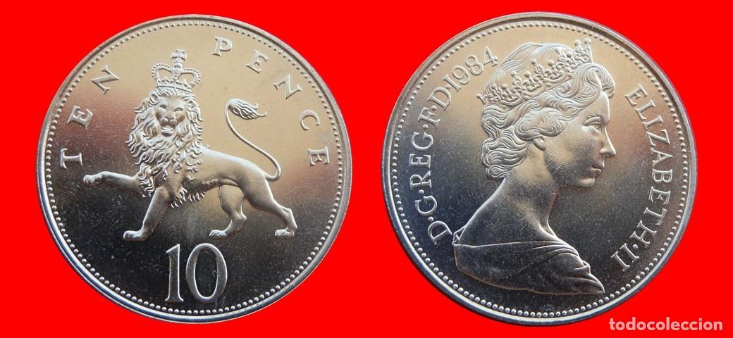 Monedas antiguas de Europa: 10 PENIQUES PENCE 1984 SIN CIRCULAR PROCEDENTE DE BISTER INGLATERRA REINO UNIDO-9468SC