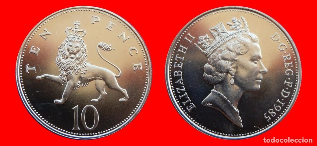 Monedas antiguas de Europa: 10 PENIQUES PENCE 1985 SIN CIRCULAR PROCEDENTE DE BISTER INGLATERRA REINO UNIDO-9469SC