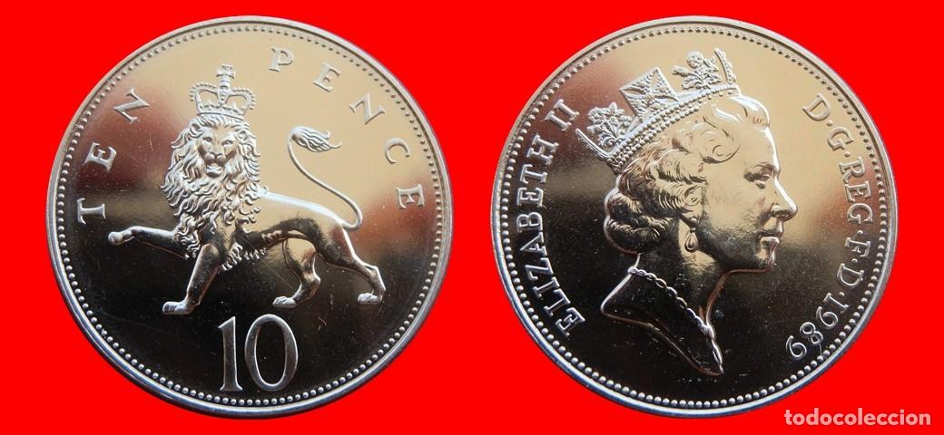 Monedas antiguas de Europa: 10 PENIQUES PENCE 1989 SIN CIRCULAR PROCEDENTE DE BISTER INGLATERRA REINO UNIDO-9473SC