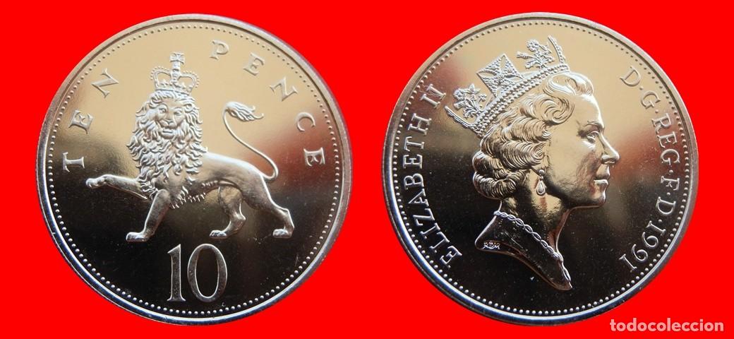 Monedas antiguas de Europa: 10 PENIQUES PENCE 1991 SIN CIRCULAR PROCEDENTE DE BISTER INGLATERRA REINO UNIDO-9475SC
