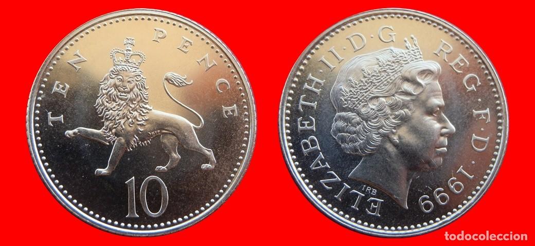 Monedas antiguas de Europa: 10 PENIQUES PENCE 1999 SIN CIRCULAR PROCEDENTE DE BISTER INGLATERRA REINO UNIDO-9476SC