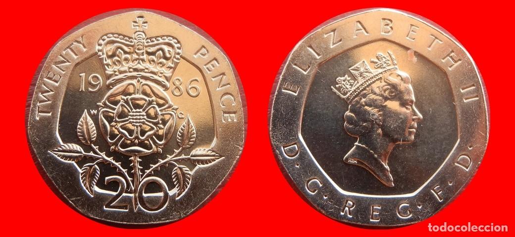 Monedas antiguas de Europa: 20 PENIQUES PENCE 1986 SIN CIRCULAR PROCEDENTE DE BISTER INGLATERRA REINO UNIDO-9477SC