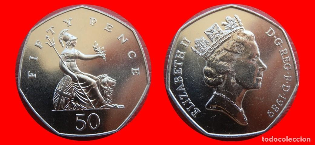 Monedas antiguas de Europa: 50 PENIQUES PENCE 1989 SIN CIRCULAR PROCEDENTE DE BISTER INGLATERRA REINO UNIDO-9484SC