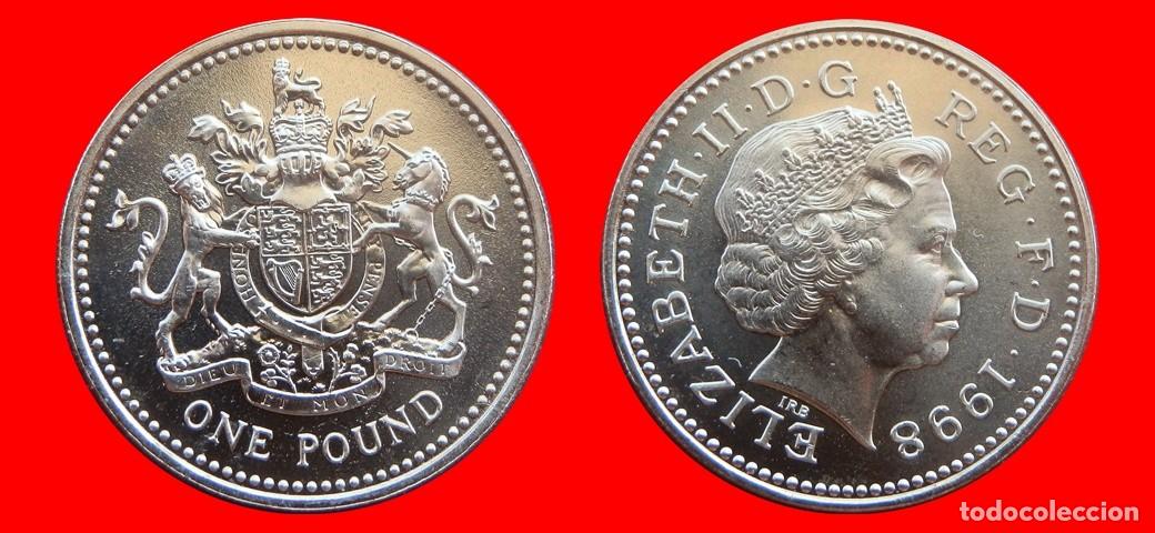 Monedas antiguas de Europa: 1 LIBRA POUND 1998 SIN CIRCULAR PROCEDENTE DE BISTER INGLATERRA REINO UNIDO-9490SC