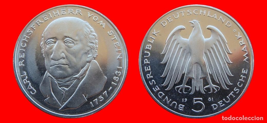 Monedas antiguas de Europa: 5 MARCOS 1981-D SIN CIRCULAR BRD ALEMANIA-9446SC