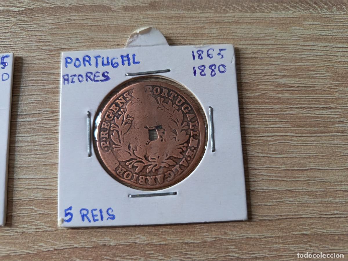 Monedas antiguas de Europa: LOTE DE MONEDAS ANTIGUAS DE LAS AZORES PORTUGUESAS