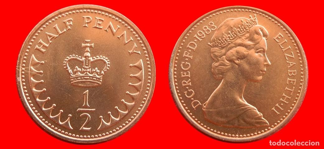 Monedas antiguas de Europa: 1/2 PENIQUE PENNY 1982 SIN CIRCULAR PROCEDENTE DE BLISTER INGLATERRA REINO UNIDO-9494SC