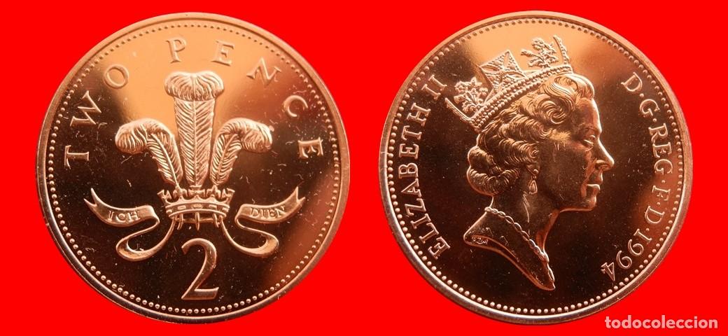 Monedas antiguas de Europa: 2 PENIQUES PENCE 1994 SIN CIRCULAR PROCEDENTE DE BLISTER INGLATERRA REINO UNIDO-9517SC