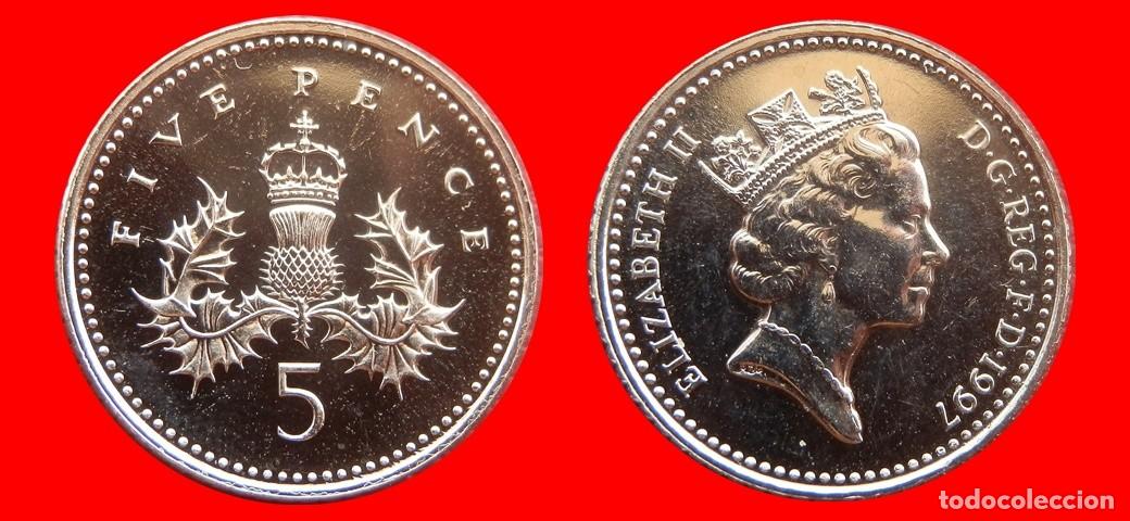 Monedas antiguas de Europa: 5 PENIQUES PENCE 1997 SIN CIRCULAR PROCEDENTE DE BLISTER INGLATERRA REINO UNIDO-9526SC