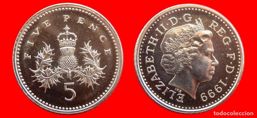 Monedas antiguas de Europa: 5 PENIQUES PENCE 1999 SIN CIRCULAR PROCEDENTE DE BLISTER INGLATERRA REINO UNIDO-9531SC