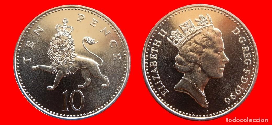 Monedas antiguas de Europa: 10 PENIQUES PENCE 1996 SIN CIRCULAR PROCEDENTE DE BLISTER INGLATERRA REINO UNIDO-9533SC