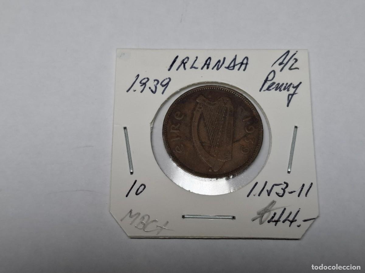 Monedas antiguas de Europa: 1/2 PENNY de 1939 Km 10 IRLANDA en MBC+