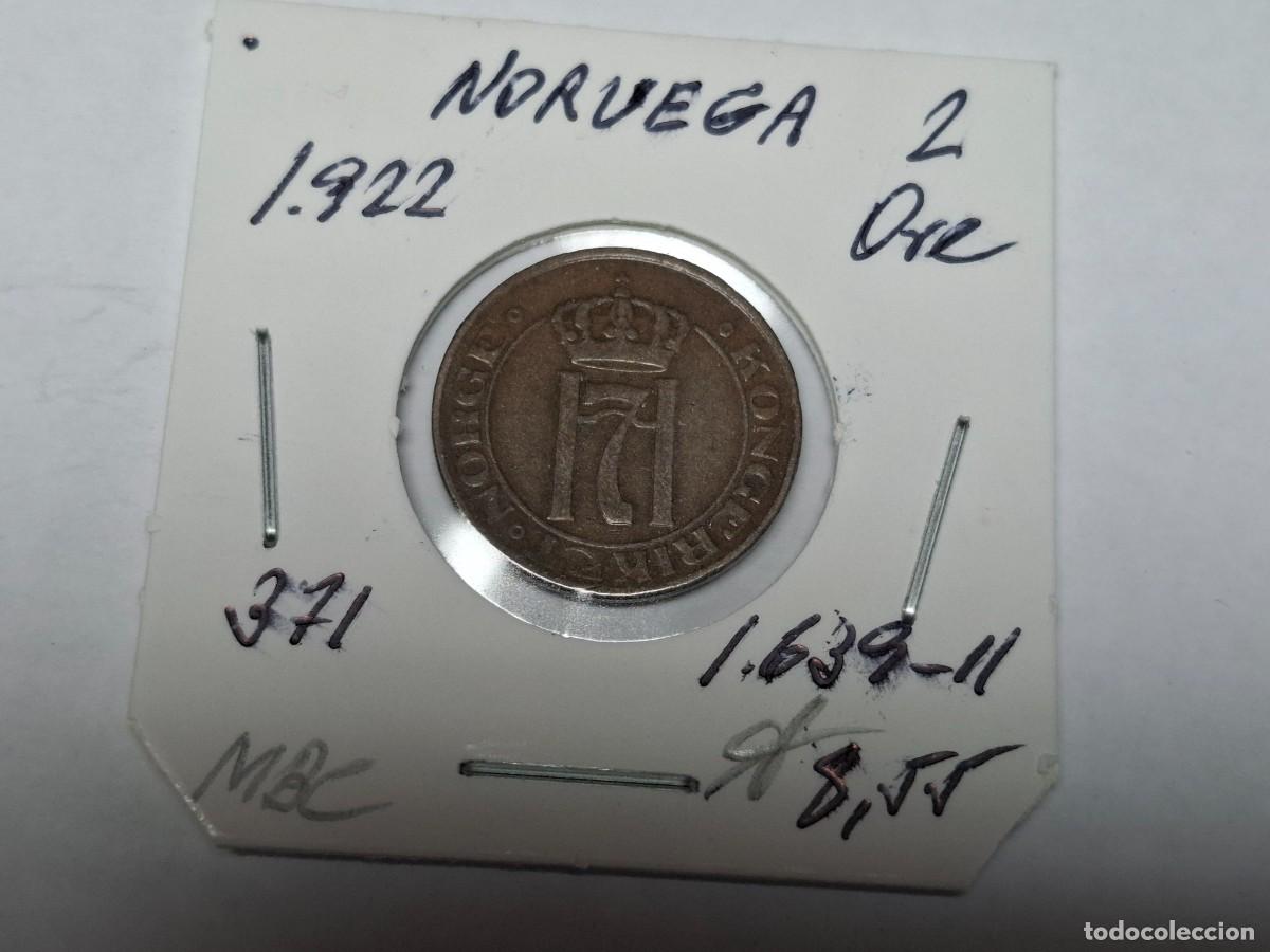 Monedas antiguas de Europa: 2 ORE de 1922 KM 371 NORUEGA en MBC