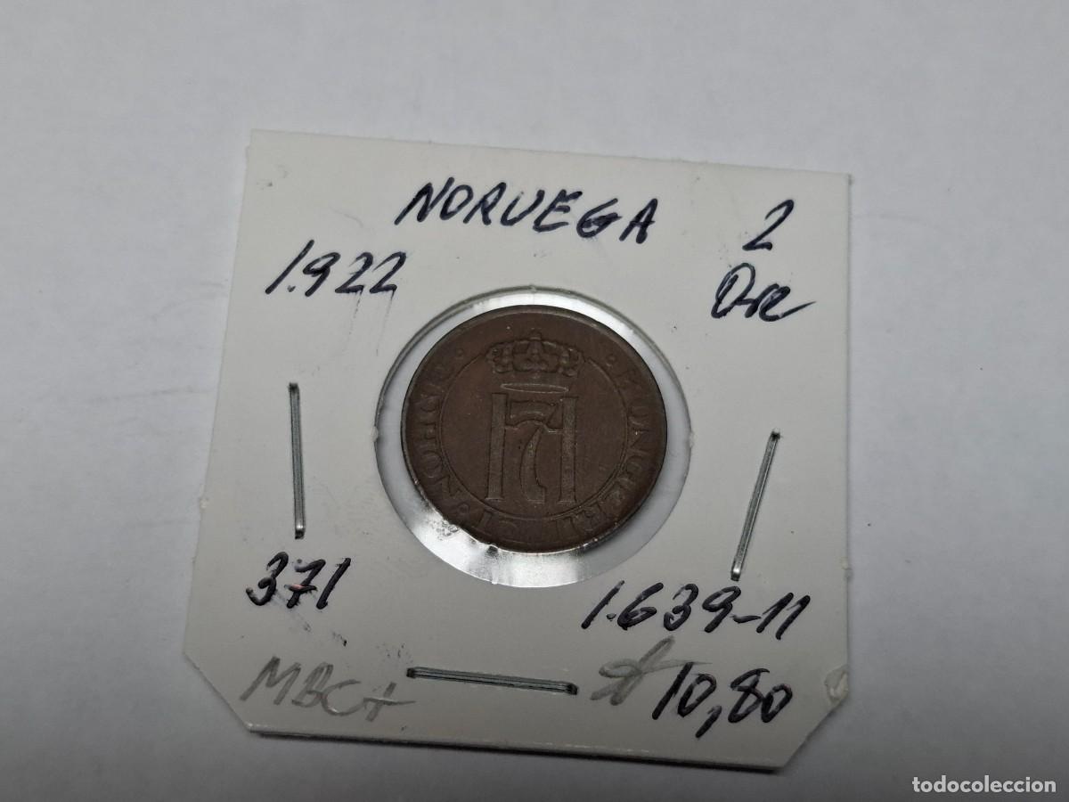 Monedas antiguas de Europa: 2 ORE de 1922 KM 371 NORUEGA en MBC+
