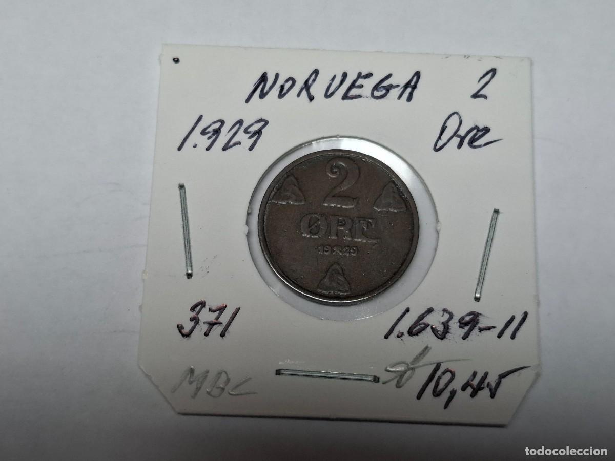 Monedas antiguas de Europa: 2 ORE de 1929 KM 371 NORUEGA en MBC