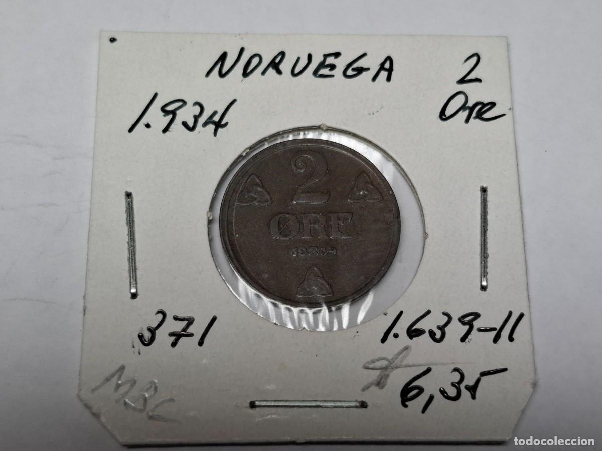 Monedas antiguas de Europa: 2 ORE de 1934 KM 371 NORUEGA en MBC