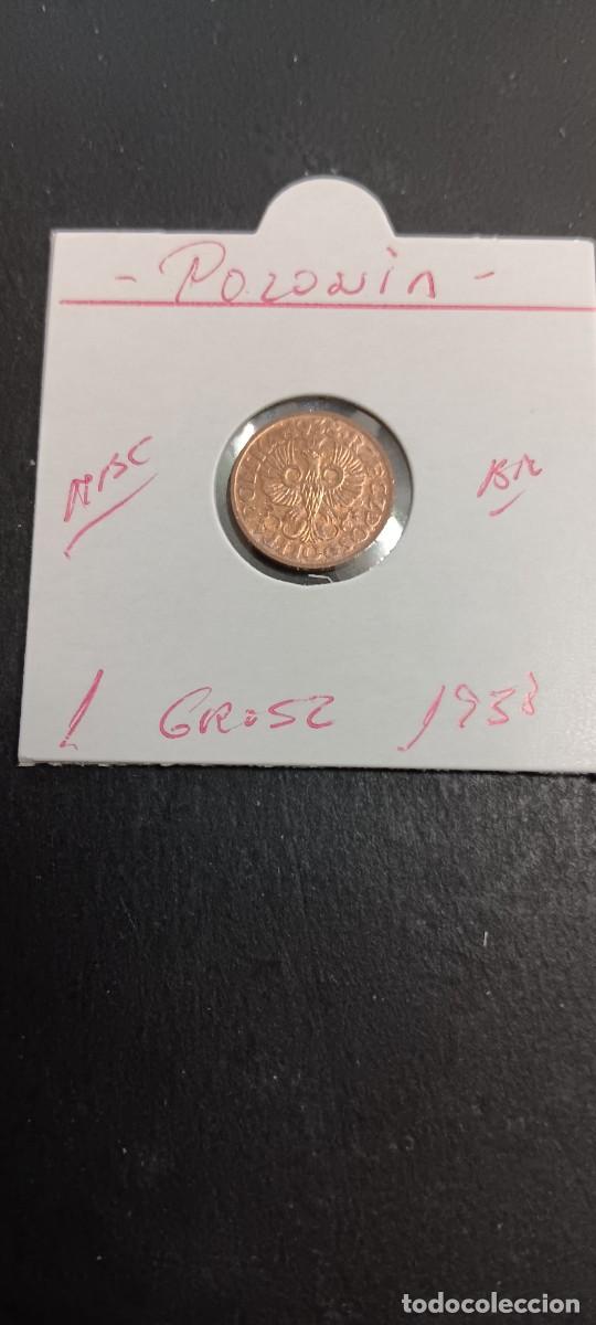 Monedas antiguas de Europa: POLONIA 1 GROSZ 1938 MBC KM=8a (BRONCE)