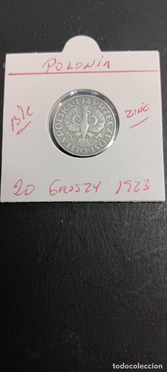 Monedas antiguas de Europa: POLONIA 20 GROSZY 1923 BC KM=37 (ZINC)