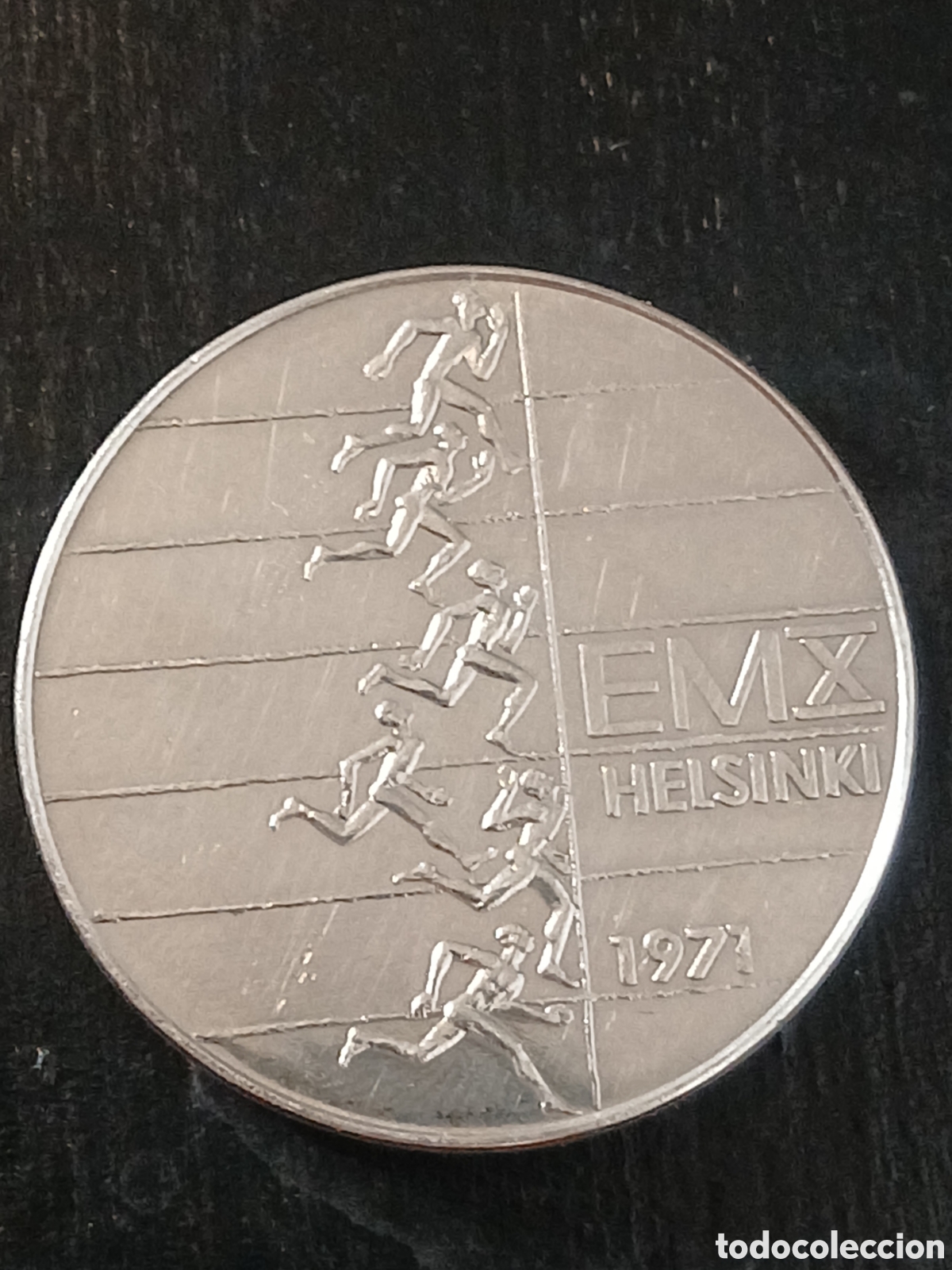 Monedas antiguas de Europa: 10 Marcos Finlandia 1971 Plata EMX Helsinki Campeonato Europeo Atletismo