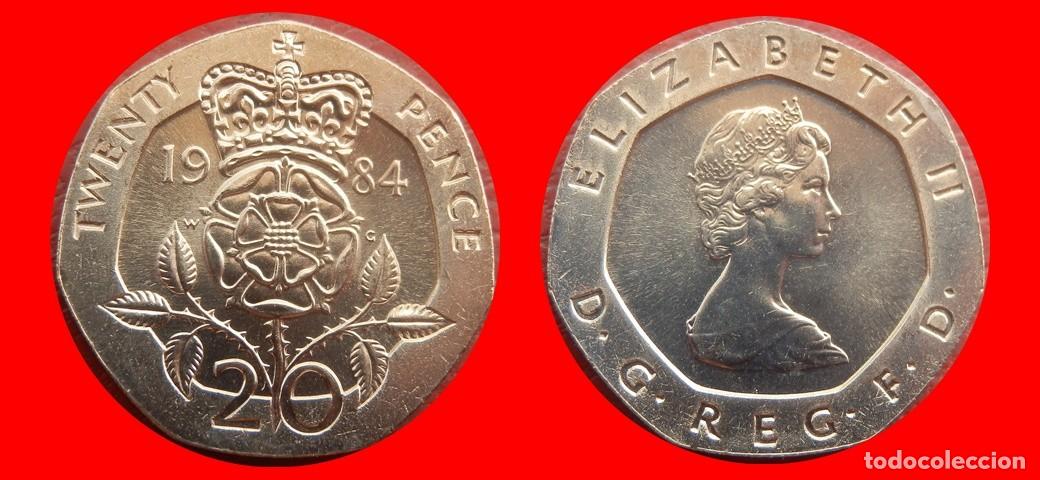 Monedas antiguas de Europa: 20 PENIQUES PENCE 1984 SIN CIRCULAR PROCEDENTE DE BLISTER INGLATERRA REINO UNIDO-9538SC