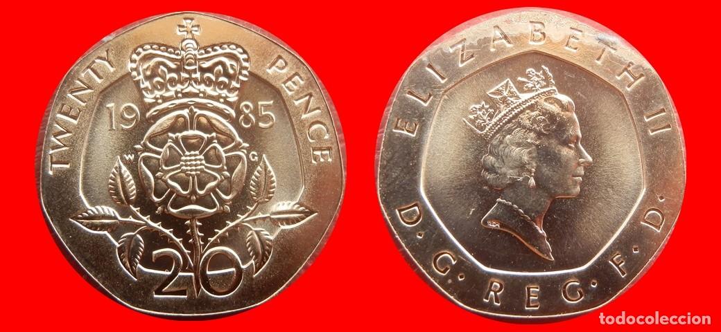 Monedas antiguas de Europa: 20 PENIQUES PENCE 1985 SIN CIRCULAR PROCEDENTE DE BLISTER INGLATERRA REINO UNIDO-9539SC