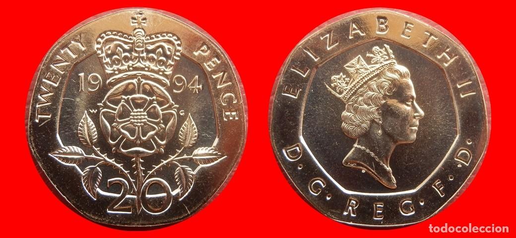Monedas antiguas de Europa: 20 PENIQUES PENCE 1994 SIN CIRCULAR PROCEDENTE DE BLISTER INGLATERRA REINO UNIDO-9540SC