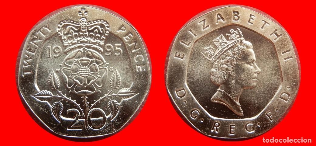 Monedas antiguas de Europa: 20 PENIQUES PENCE 1995 SIN CIRCULAR PROCEDENTE DE BLISTER INGLATERRA REINO UNIDO-9541SC