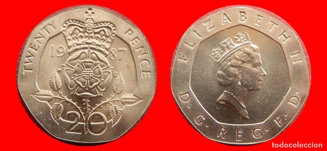 Monedas antiguas de Europa: 20 PENIQUES PENCE 1987 SIN CIRCULAR PROCEDENTE DE BLISTER INGLATERRA REINO UNIDO-9544SC