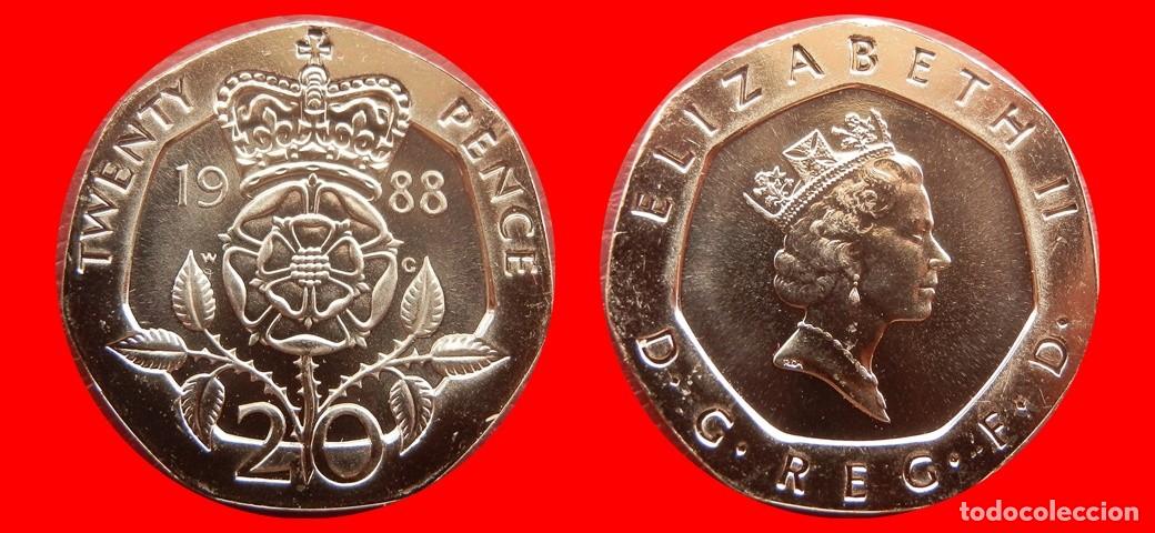 Monedas antiguas de Europa: 20 PENIQUES PENCE 1988 SIN CIRCULAR PROCEDENTE DE BLISTER INGLATERRA REINO UNIDO-9545SC