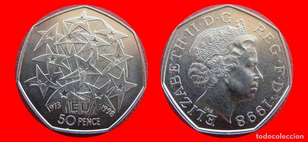Monedas antiguas de Europa: 50 PENIQUES PENCE 1998 SIN CIRCULAR PROCEDENTE DE BLISTER INGLATERRA REINO UNIDO-9553SC