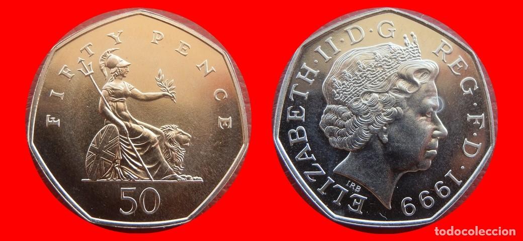 Monedas antiguas de Europa: 50 PENIQUES PENCE 1999 SIN CIRCULAR PROCEDENTE DE BLISTER INGLATERRA REINO UNIDO-9555SC