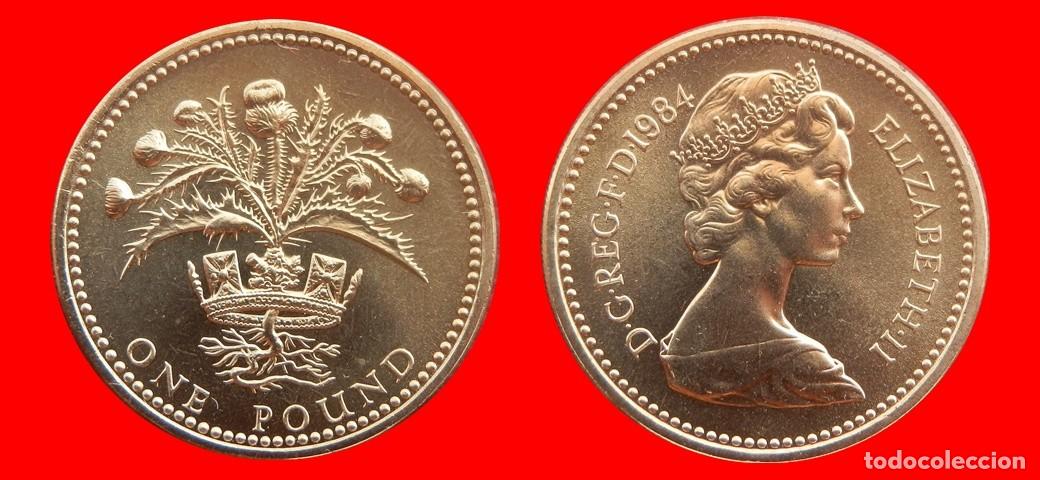 Monedas antiguas de Europa: 1 LIBRA POUND 1984 SIN CIRCULAR PROCEDENTE DE BLISTER INGLATERRA REINO UNIDO-9557SC