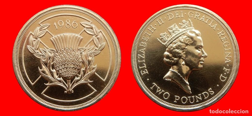 Monedas antiguas de Europa: 2 LIBRAS POUNDS 1986 SIN CIRCULAR PROCEDENTE DE BLISTER INGLATERRA REINO UNIDO-9569SC