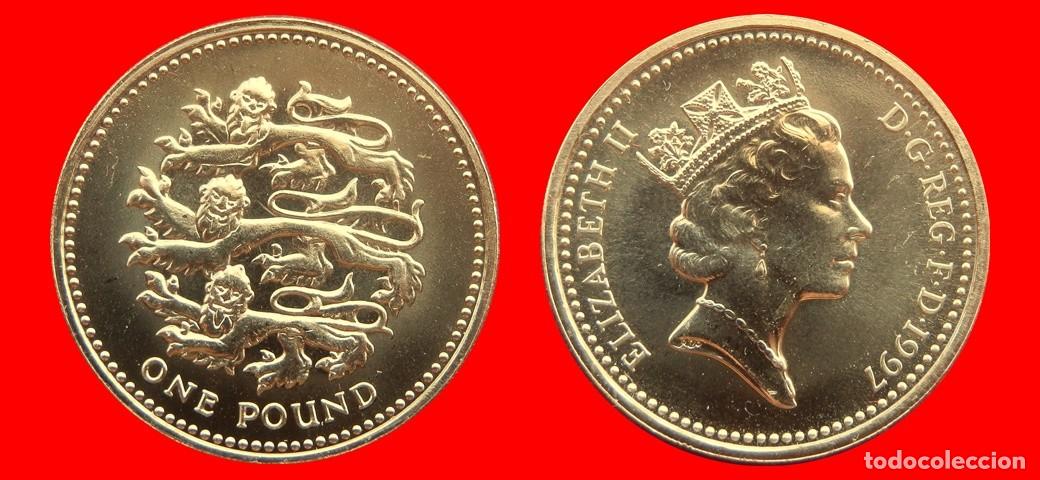 Monedas antiguas de Europa: 1 LIBRA POUND 1997 SIN CIRCULAR PROCEDENTE DE BLISTER INGLATERRA REINO UNIDO-9563SC