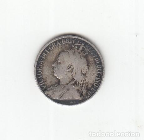 Monedas antiguas de Europa: CHIPRE. Moneda de 4&frac12; P. de Plata de 1901. MBC.