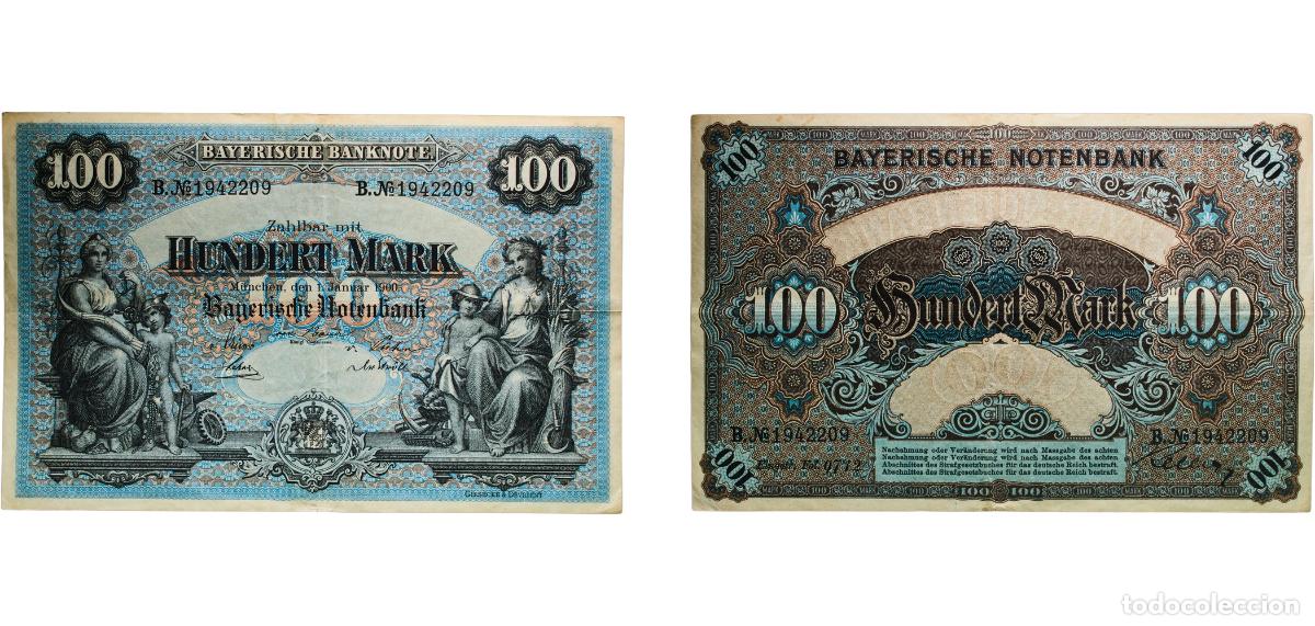 Monedas antiguas de Europa: Germany Kingdom of Bavaria 1900 100 Mark Paper XF P S922