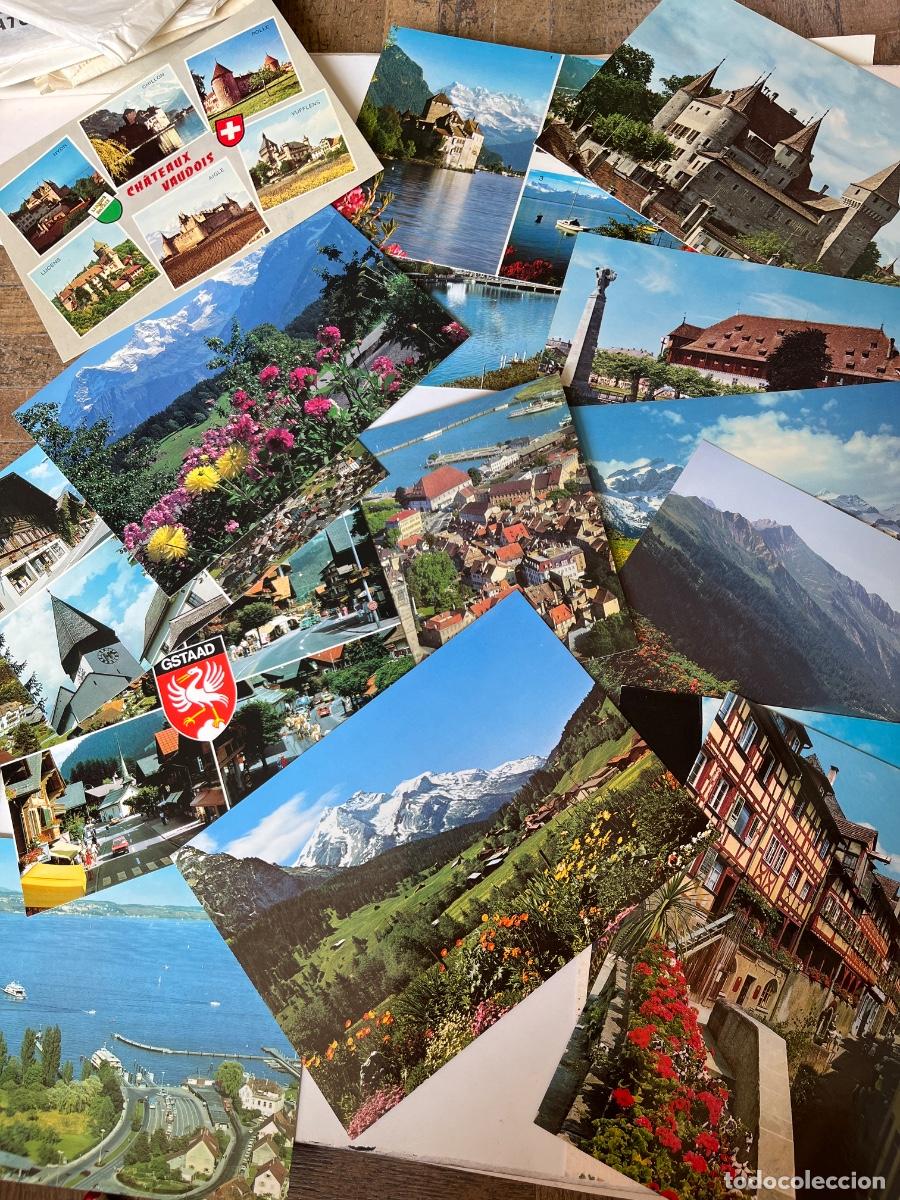Monedas antiguas de Europa: 14 postales sin usar de Suiza: Gstaad y los Alpes