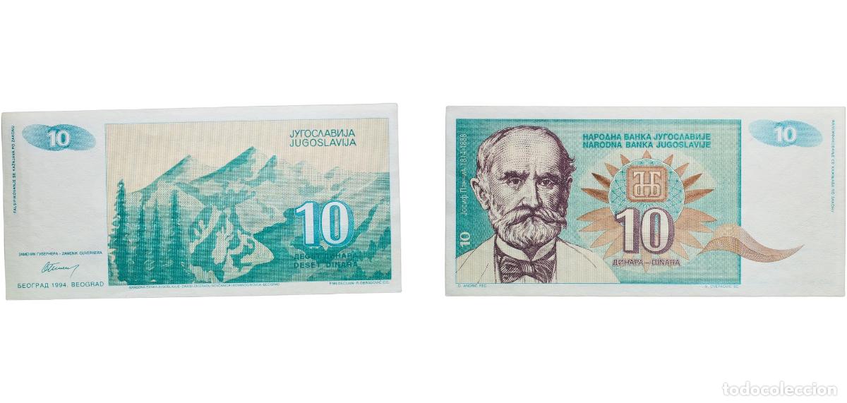 Monedas antiguas de Europa: Yugoslavia 1994 10 Dinara Paper UNC P 138