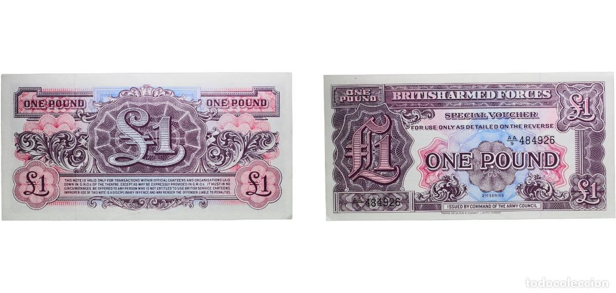 Monedas antiguas de Europa: Great Britain United Kingdom Kingdom ND (1948) 1 Pound - British Armed Forces 2nd series Paper AU P
