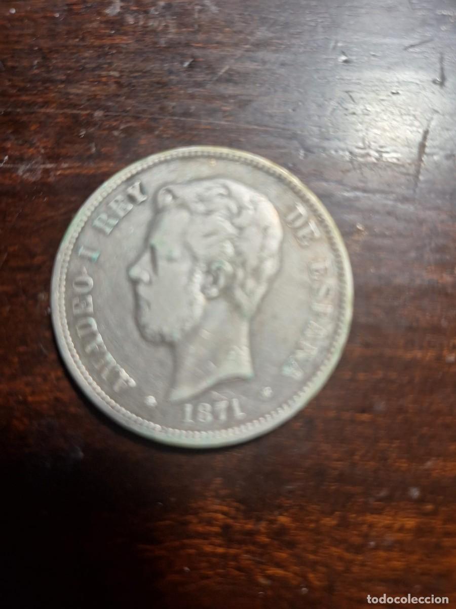 Monedas antiguas de Europa: Moneda 5 pesetas (duro) Amadeo de Saboya. N-5