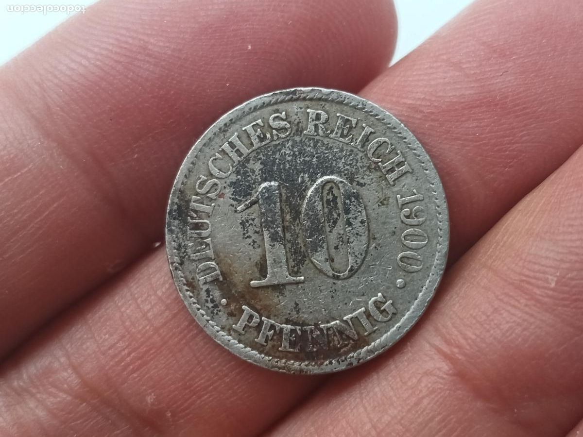 Monedas antiguas de Europa: Alemania. 10 pfennig 1900 A