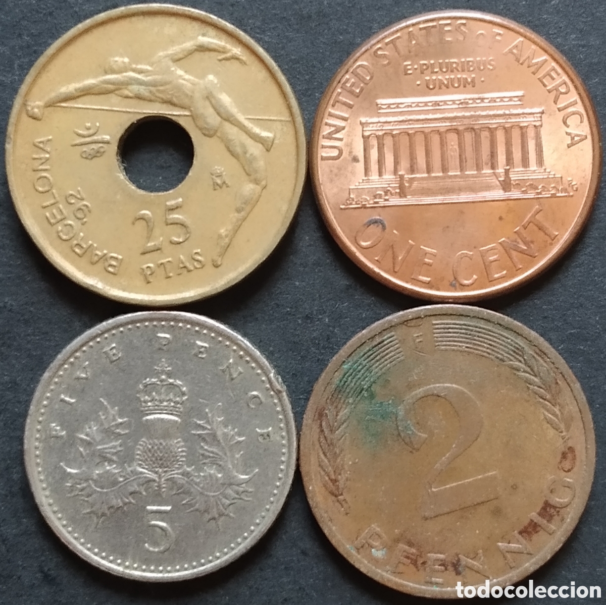 Monedas antiguas de Europa: LOTE MONEDAS N&deg; 0165 - LOTE DE 4 MONEDAS INTERNACIONALES