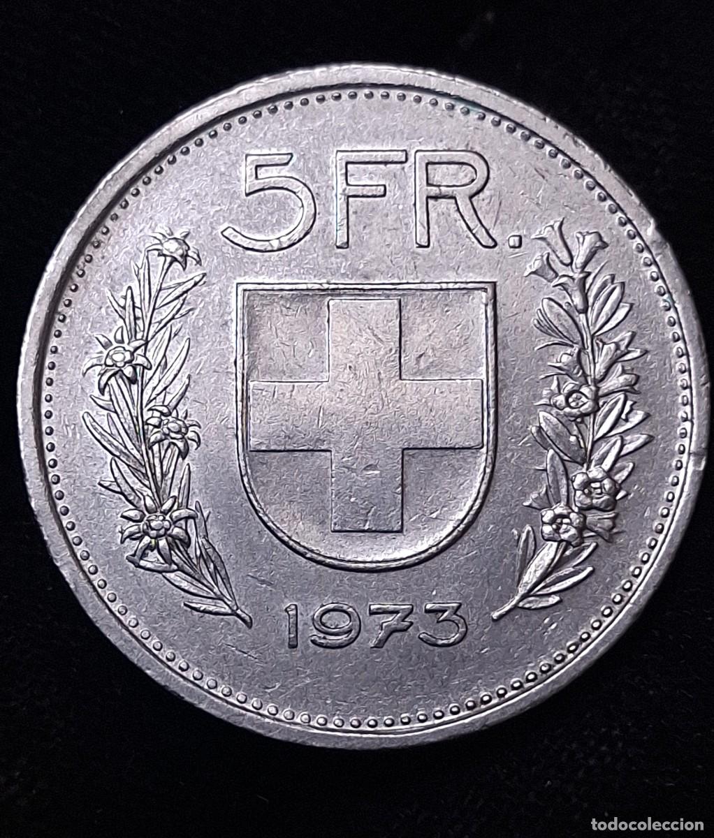 Monedas antiguas de Europa: Suiza - 5 Francos 1973