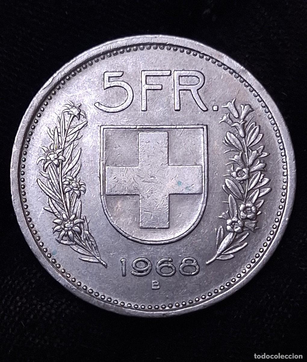 Monedas antiguas de Europa: Suiza - 5 Francos 1968