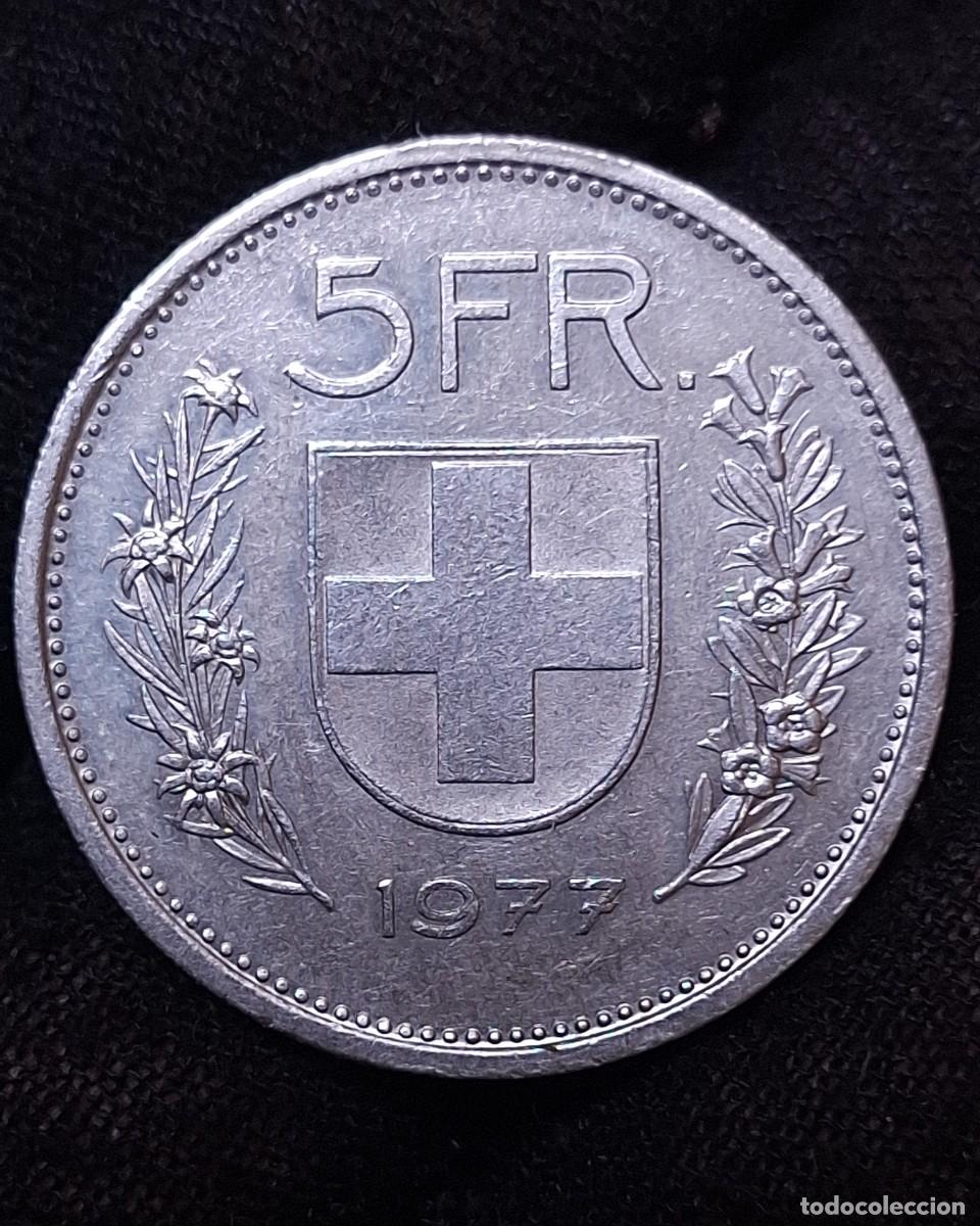 Monedas antiguas de Europa: Suiza - 5 Francos 1977